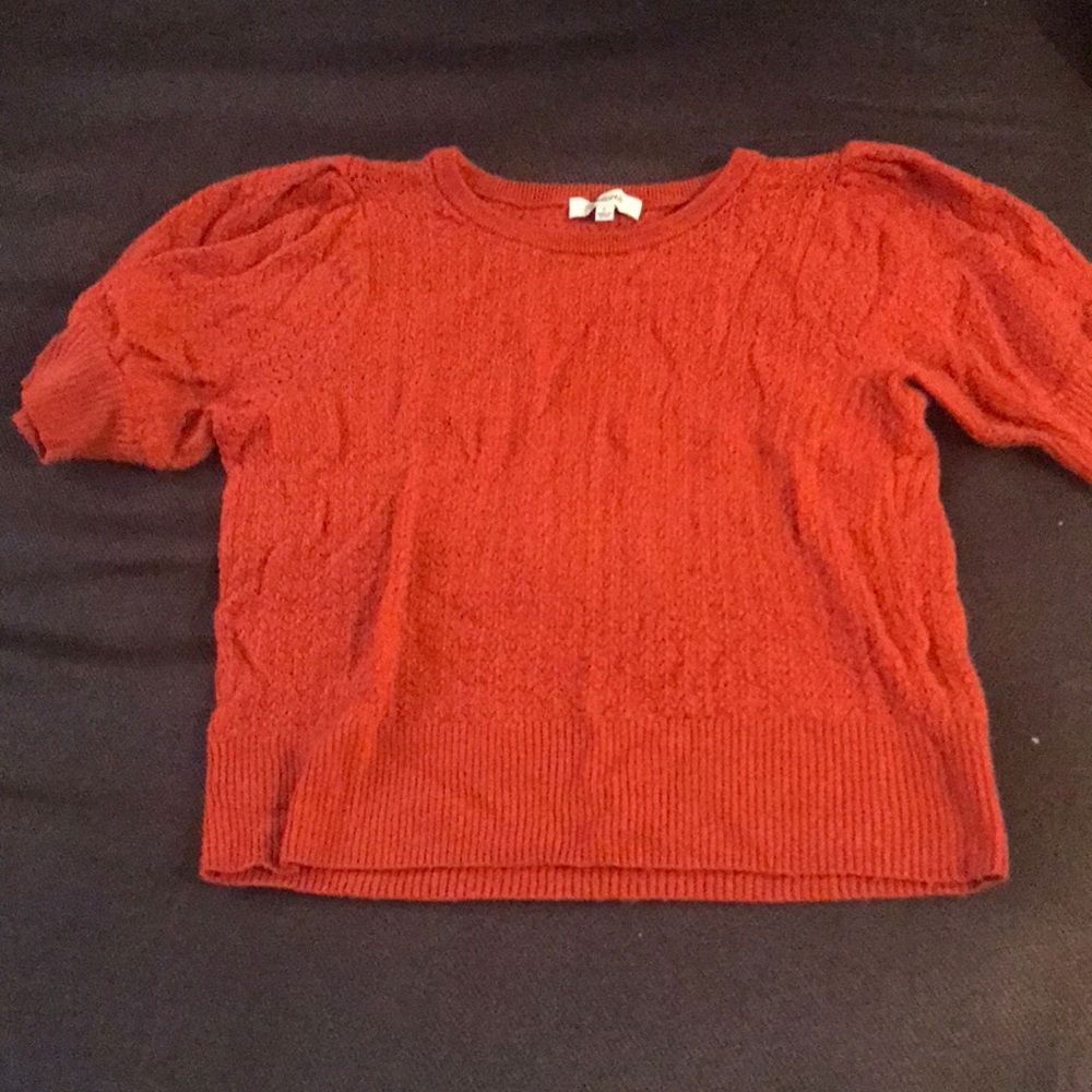 NWOT Madewell size Large puffed short sleeves sweater top